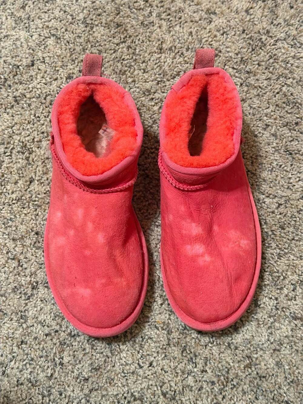 Ugg Classic Ultra Mini Size 9 Pink Suede Boots